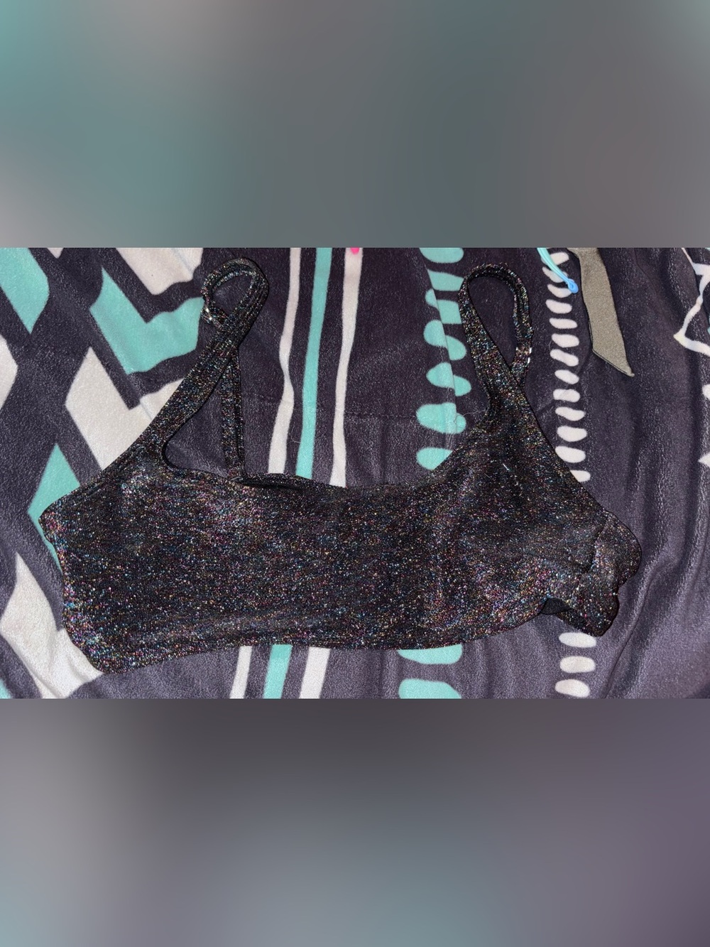 Xhilaration Bikini Top sparkly Black